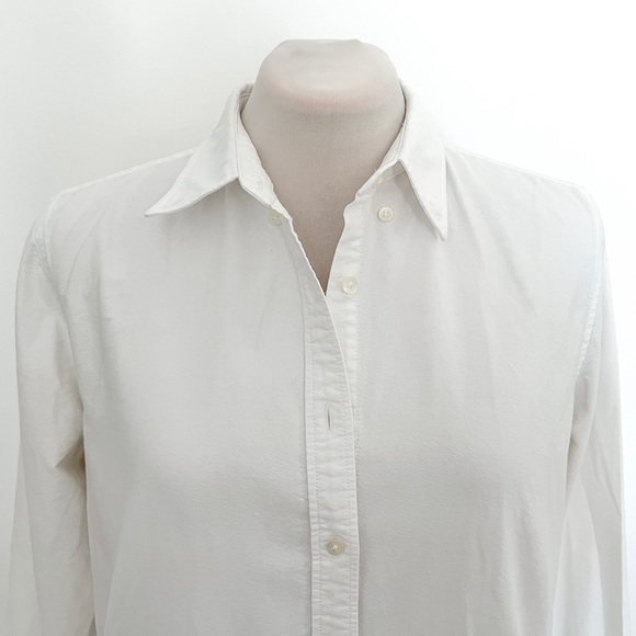 Joe Fresh boyfriend fit white long sleeve collared shirt size M - Picture 3 of 3
